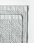 Lattice Linen Towel in Ice Grey