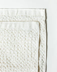 Lattice Linen Towel in IVORY