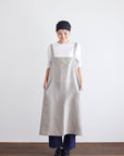 Linen Square Apron Natural