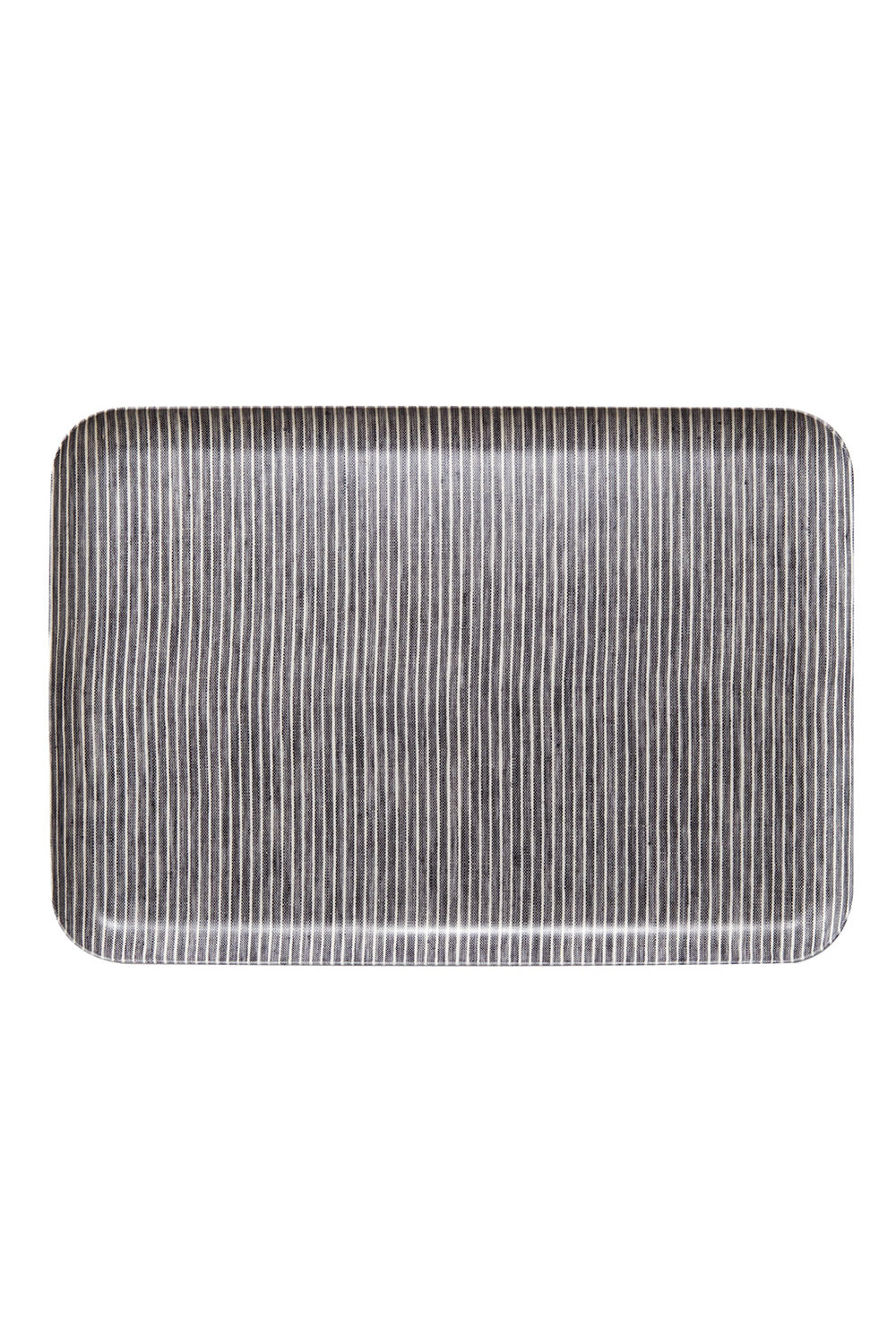 Linen Tray - Grey White Stripe
