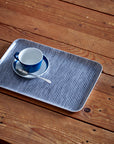 Linen Tray - Grey White Stripe