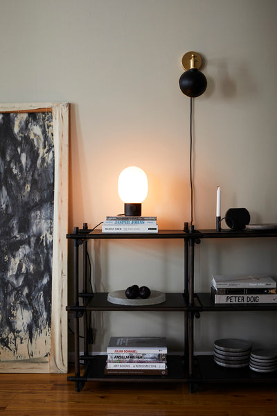 JWDA Metallic Black Table Lamp