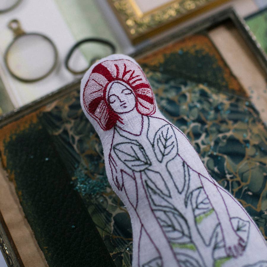 Poppy Person, Oz Cotton Wallhanging, Ornament, Token