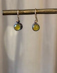 EL026-12 Yellow Chalcedony Drop Earrings