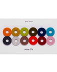 Midcentury Wine-O's Merino Wool Felt Round Wine Markers