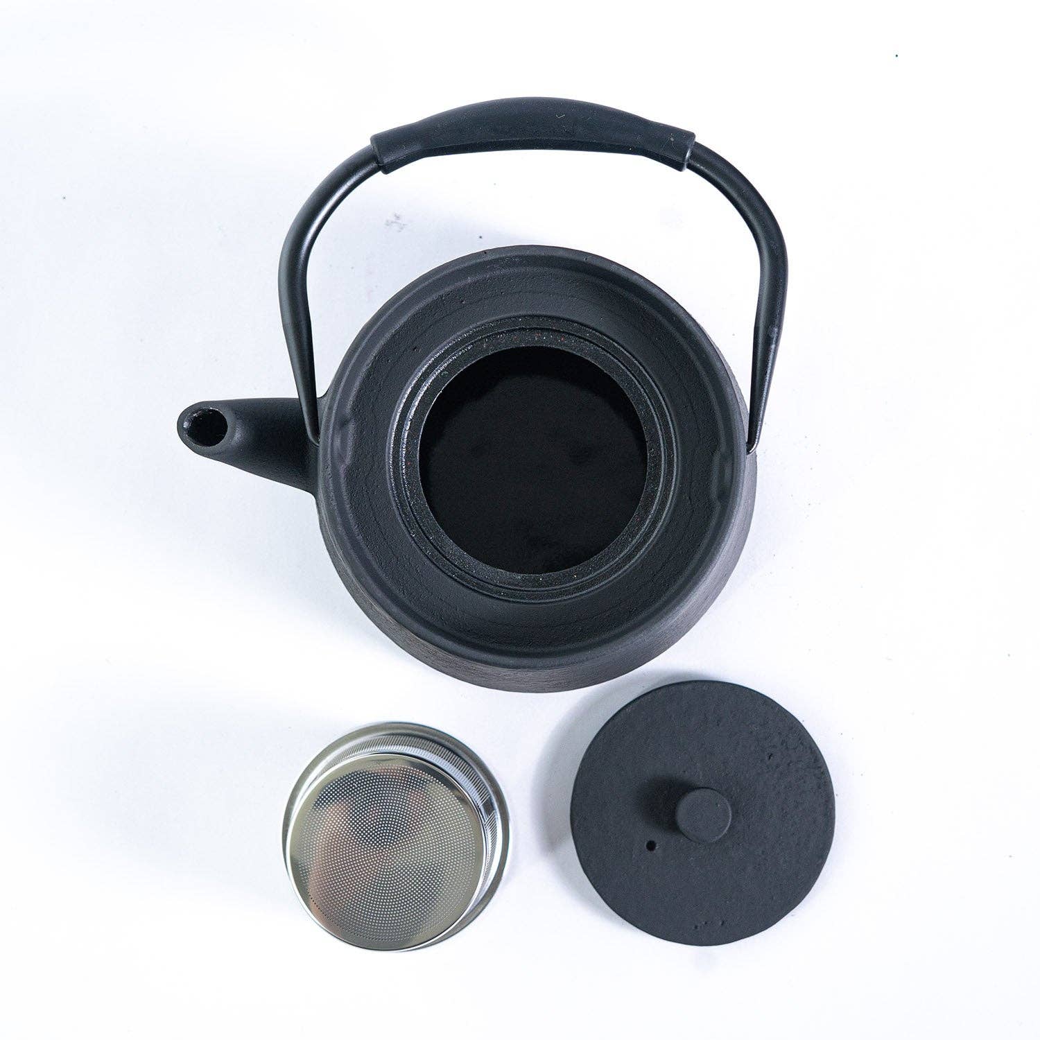 Modern Cast Iron Tea Pot - Black 33oz