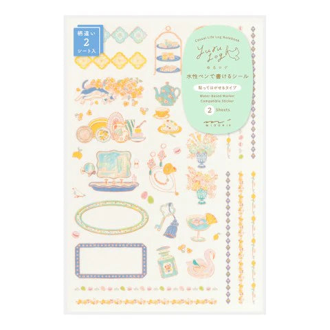 YURU LOG DECORATION STICKER 2 SHEET - TRAVEL &amp; HOTEL