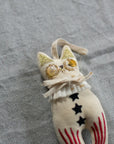 Rocket Cat, Cotton Ornament, Token, Embellished