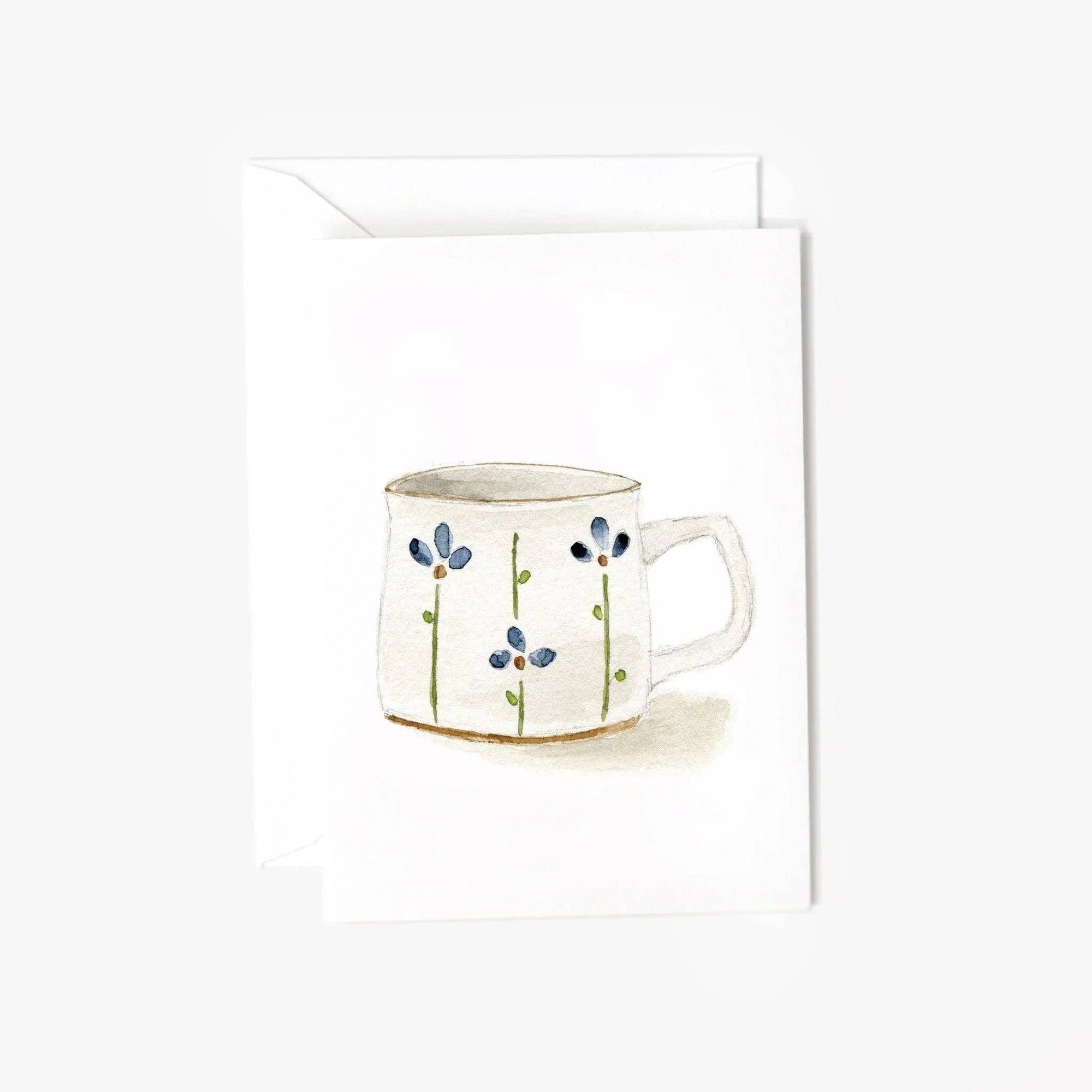 Flower mug mini enclosure notecard