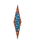 "Retro Polka" Silk Diamond Neckerchief - Salted Caramel