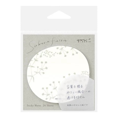 Sticky Notes Small Flowers - White