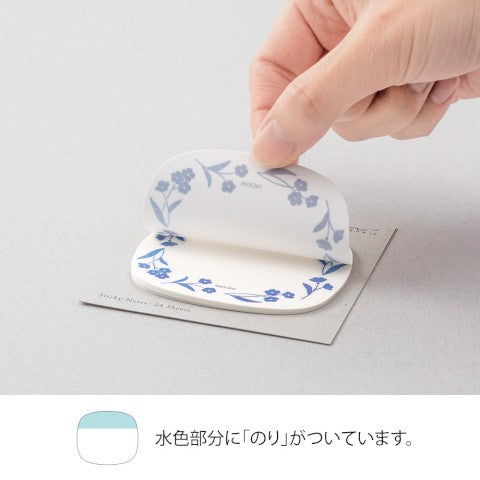 Sticky Notes - Transparency Blue Flowers