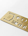 TRC Brass Template Bookmark - NUMBER