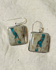 Royston Ribbon Turquoise SS Earrings - Square