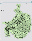 Mountain Sticker | Mt Baker Topography | Vinyl Sticker