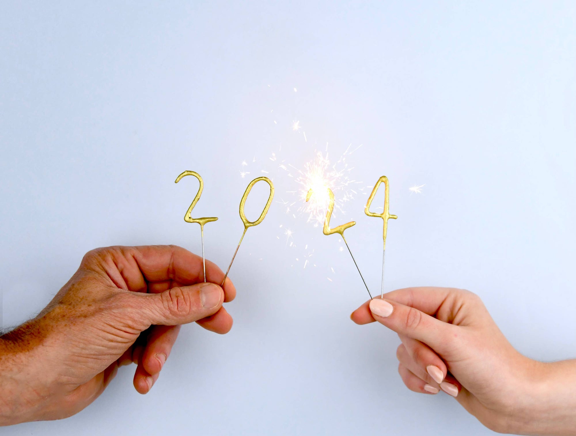 Mini 4&quot; Gold Number Sparkler Wand Card - Singles