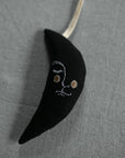 Black/Gold Moon Man - Lavender & Cotton Ornament, Token