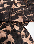 "Datura" Silk Bandana Scarf - Espresso
