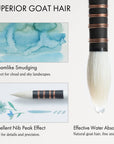 ARTIFY Professional Goat Hair Watercolor Brushes