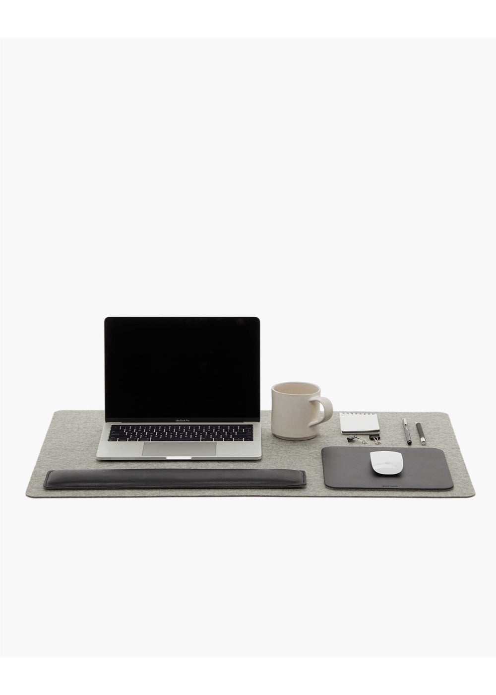 Mosen Large Felt Desk Pad - GRANITE