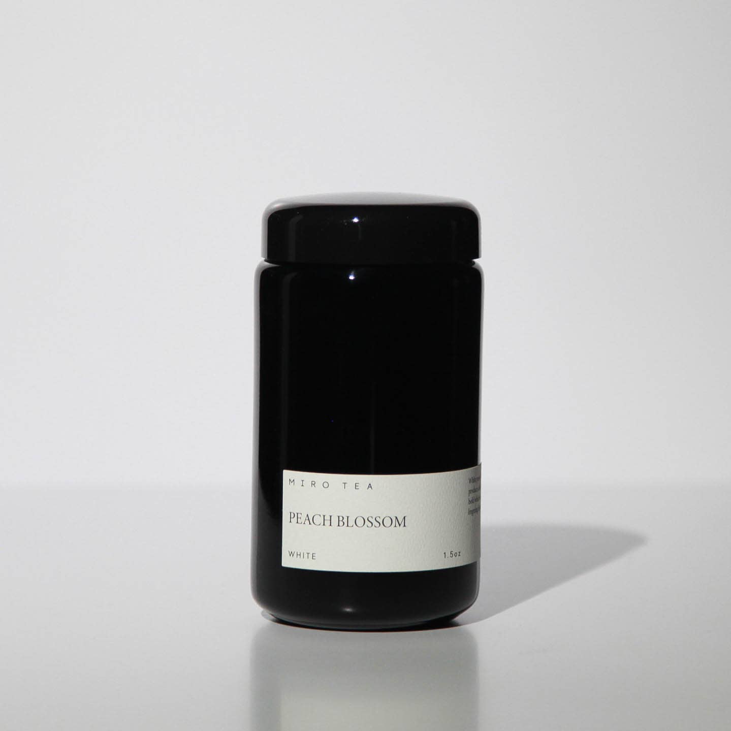 Peach Blossom White Glass Jar