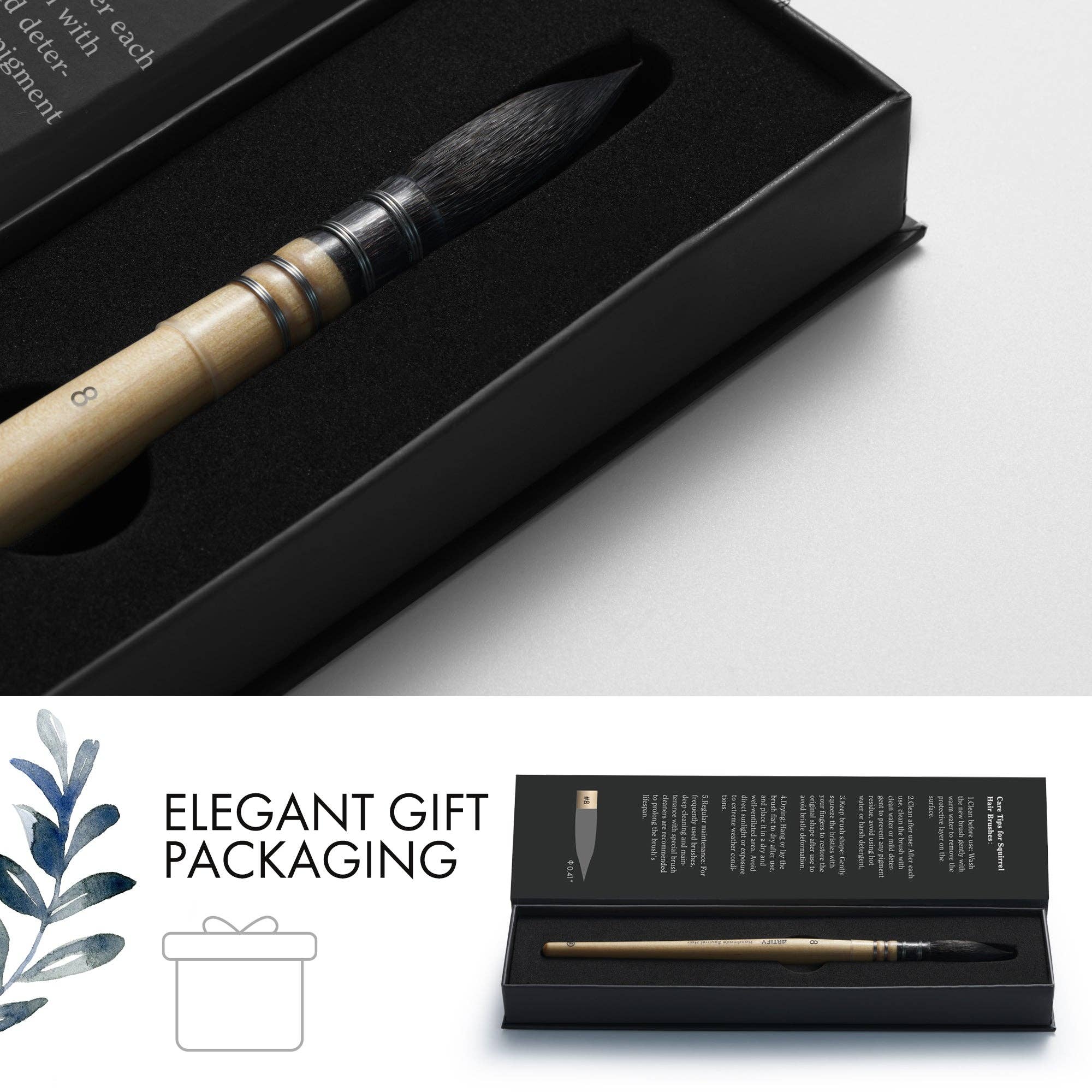 ARTIFY Professional Squirrel Hair Watercolor Brushes