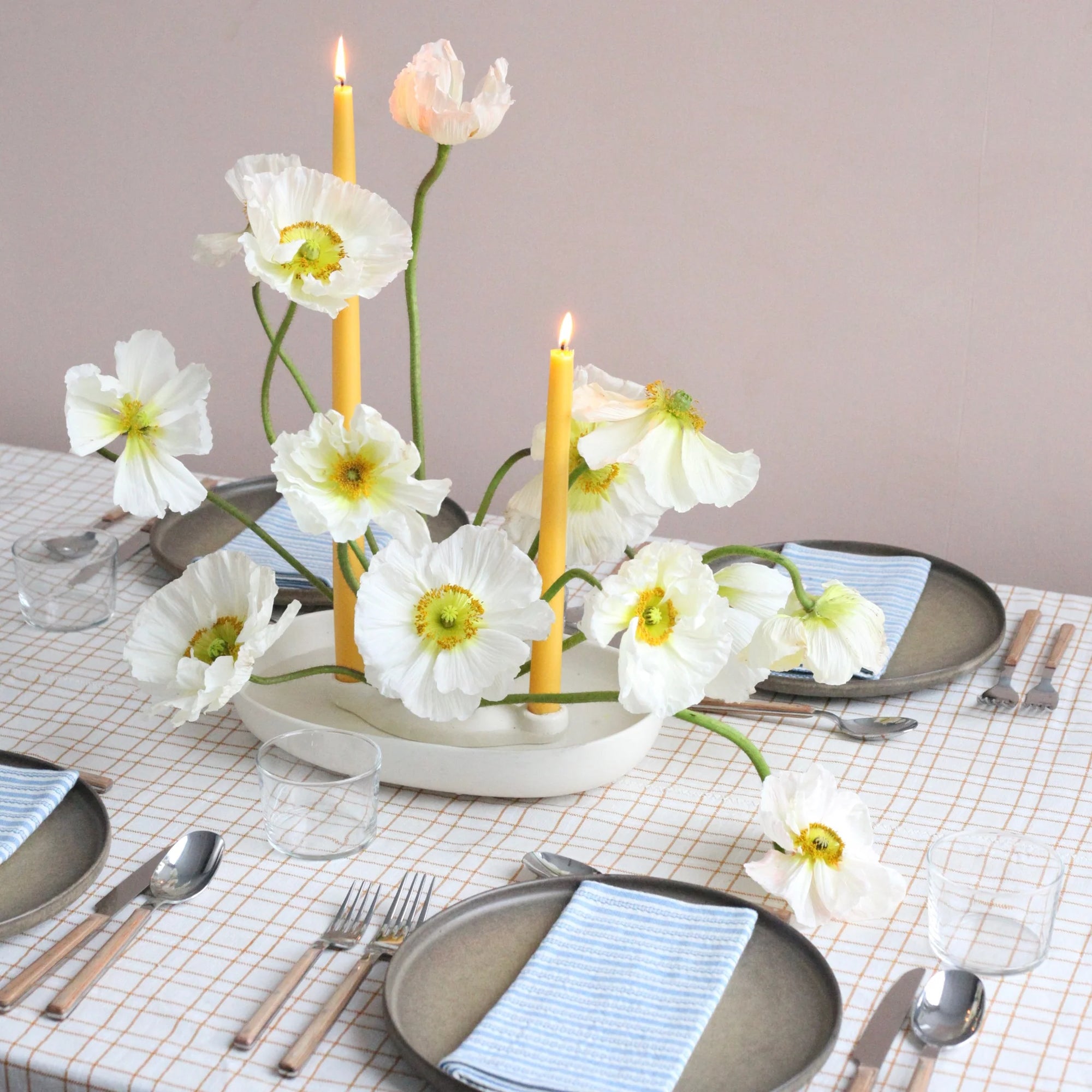 Ceramic Frog Bowl &amp; Taper Holder