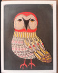 A simply wise owl colorful detailed pet bird card