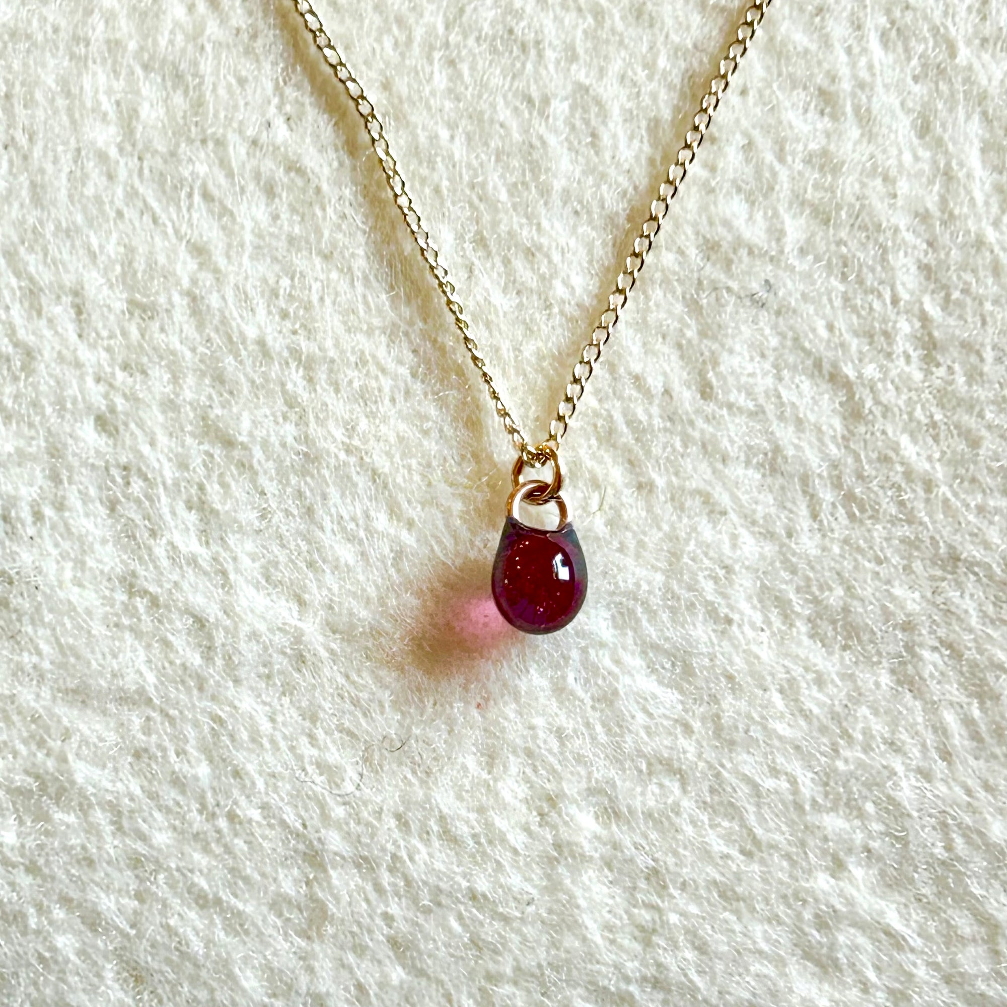 Droplet Small Necklace GF AMETHYST