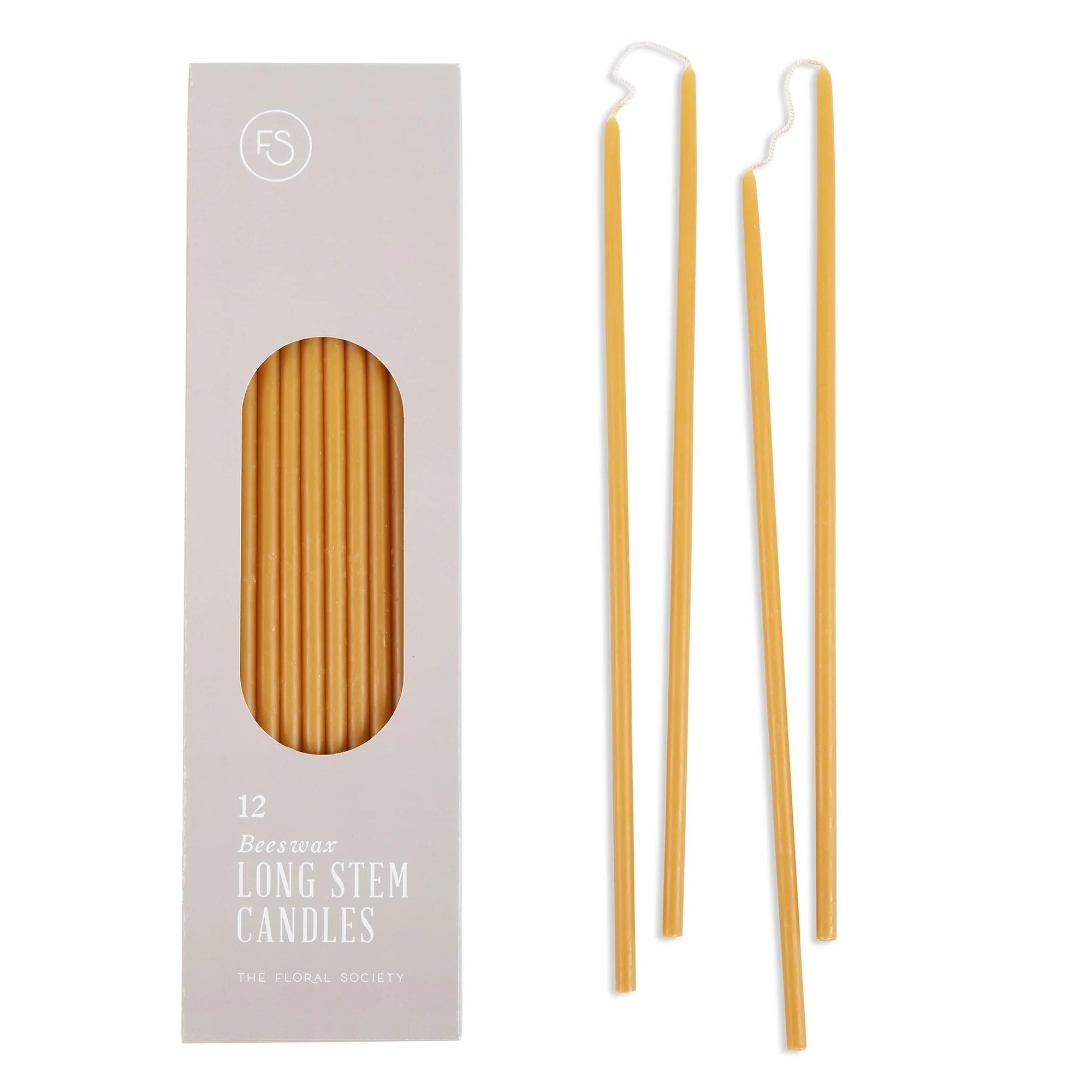 Long Stem Candles - Beeswax - Ochre