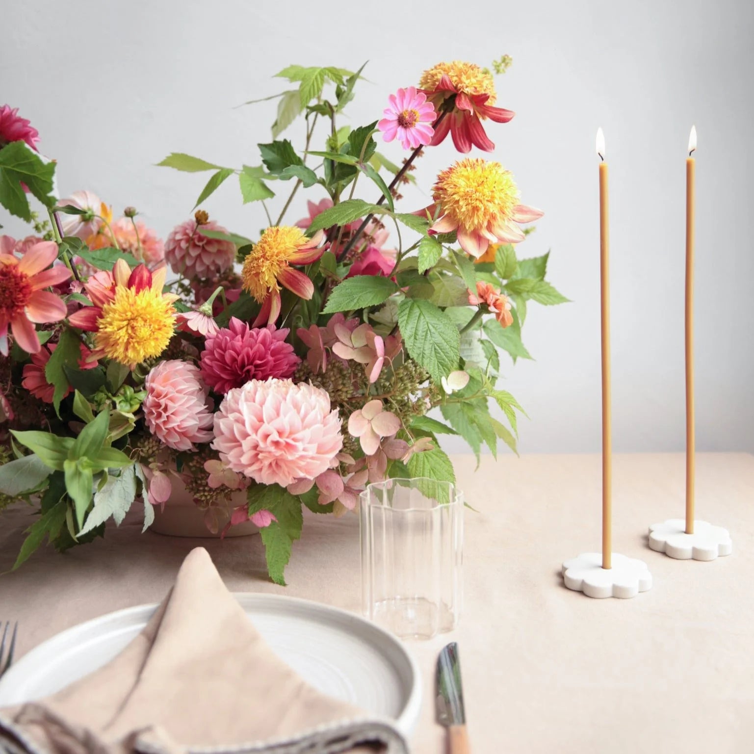 Long Stem Candles - Beeswax - Ochre