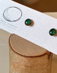 EL026-18 Green/Gold Resin Studs