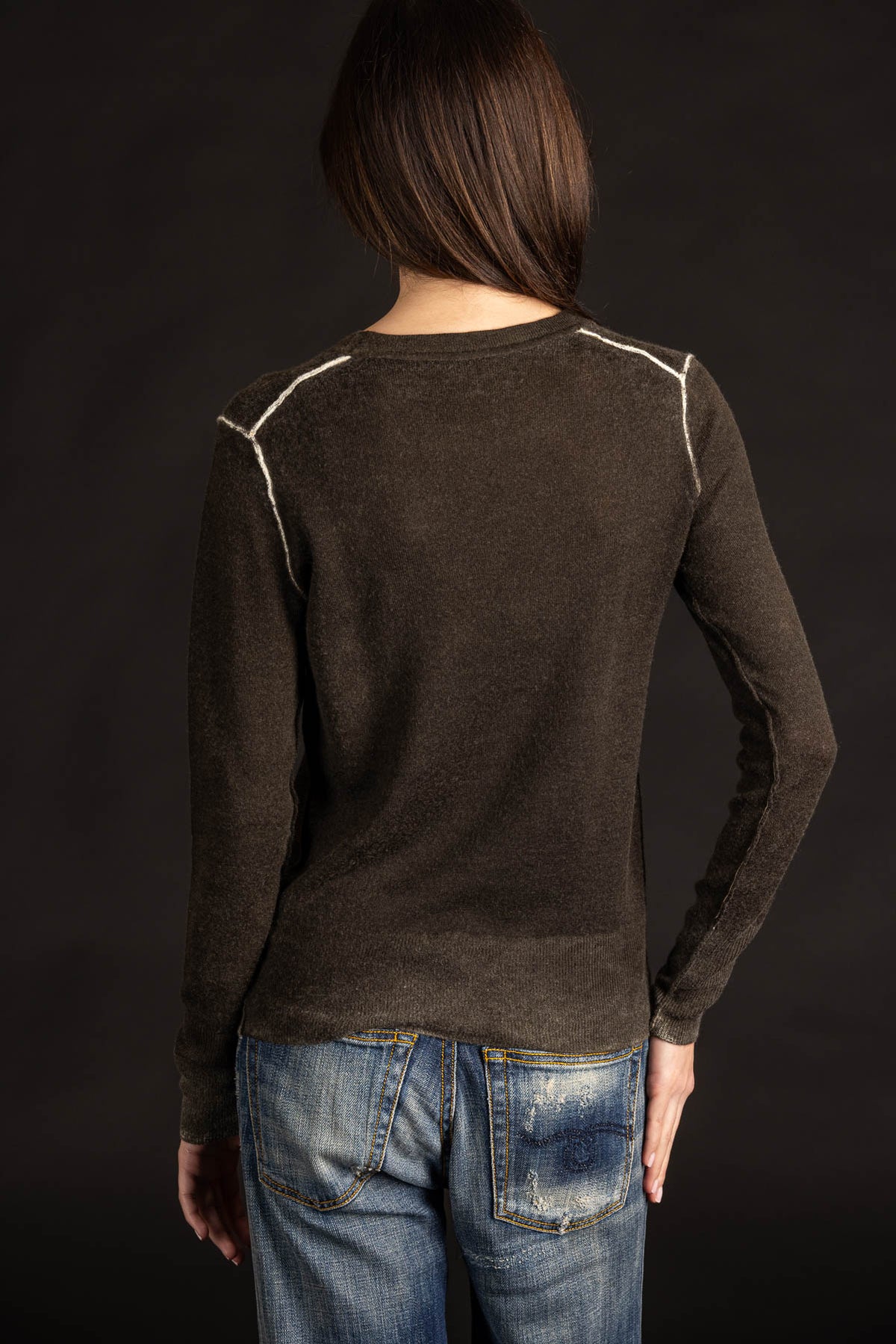Reversible Printed Crew - Black Olive