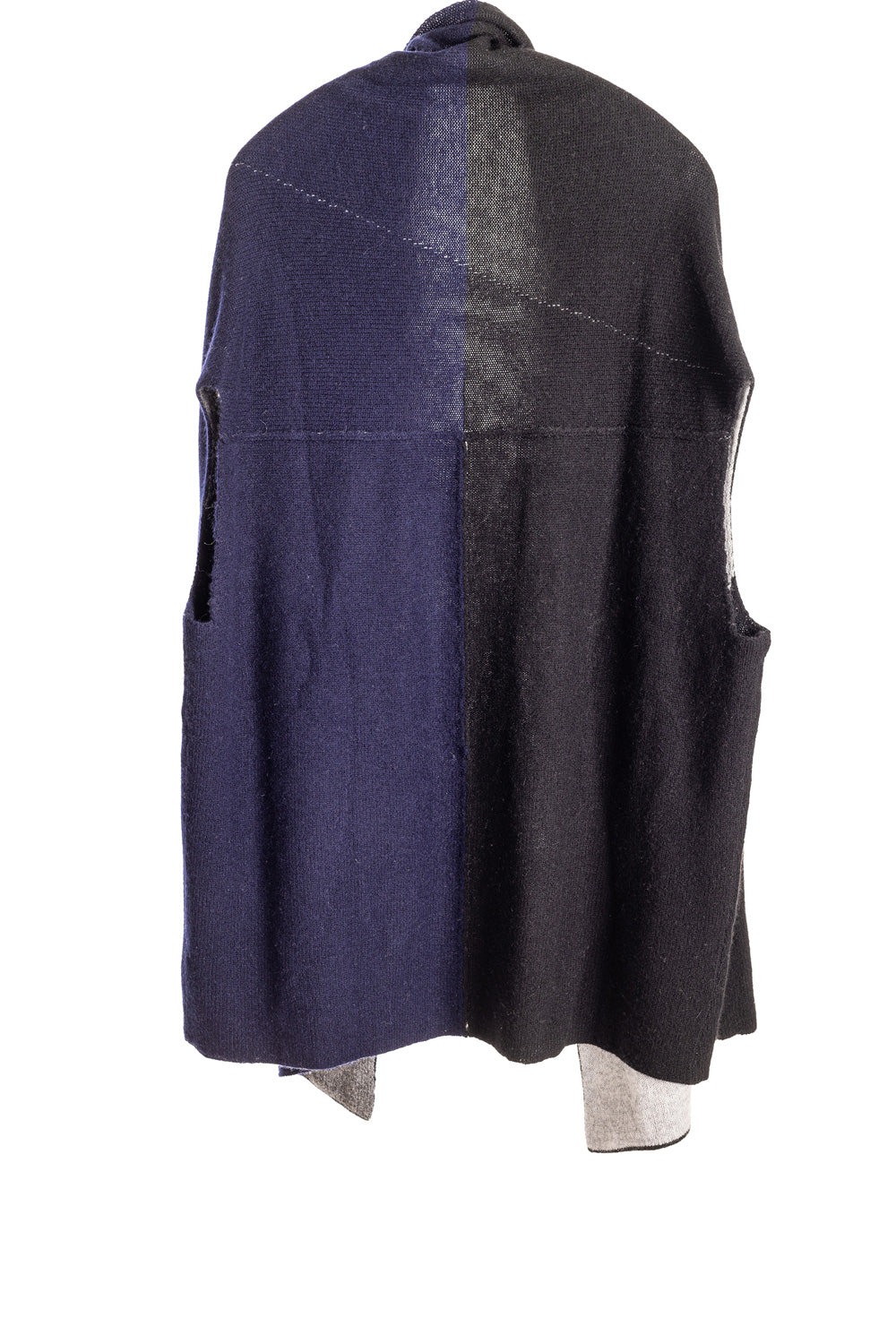 Reversible Color Block Vest - Black/Grey