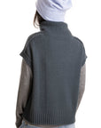 Cashmere Mock Pullover - Lagoon