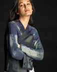 Painted Plaid Cardigan THUNDER