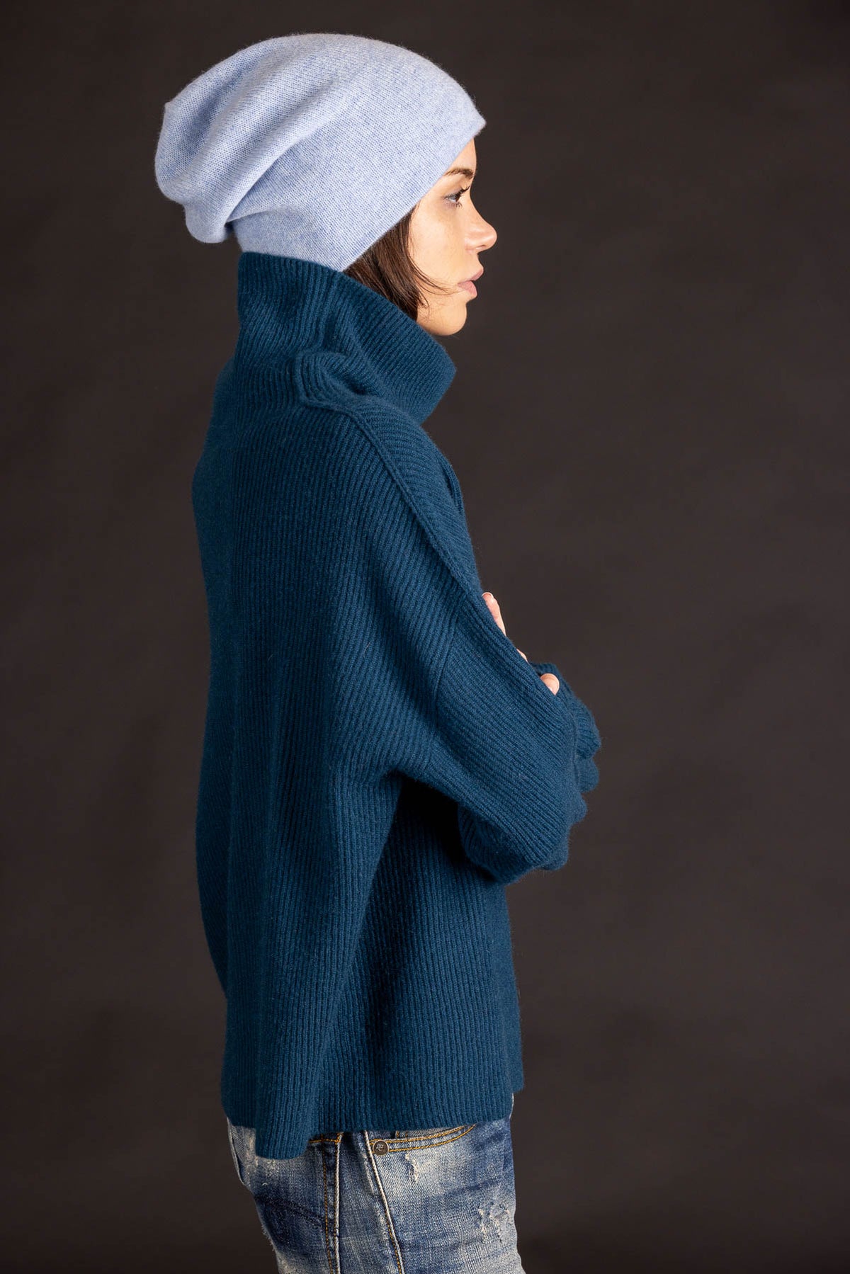 Funnel Shaker Pullover - Ocean Teal