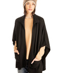 Collared Wrap - Black - O/S