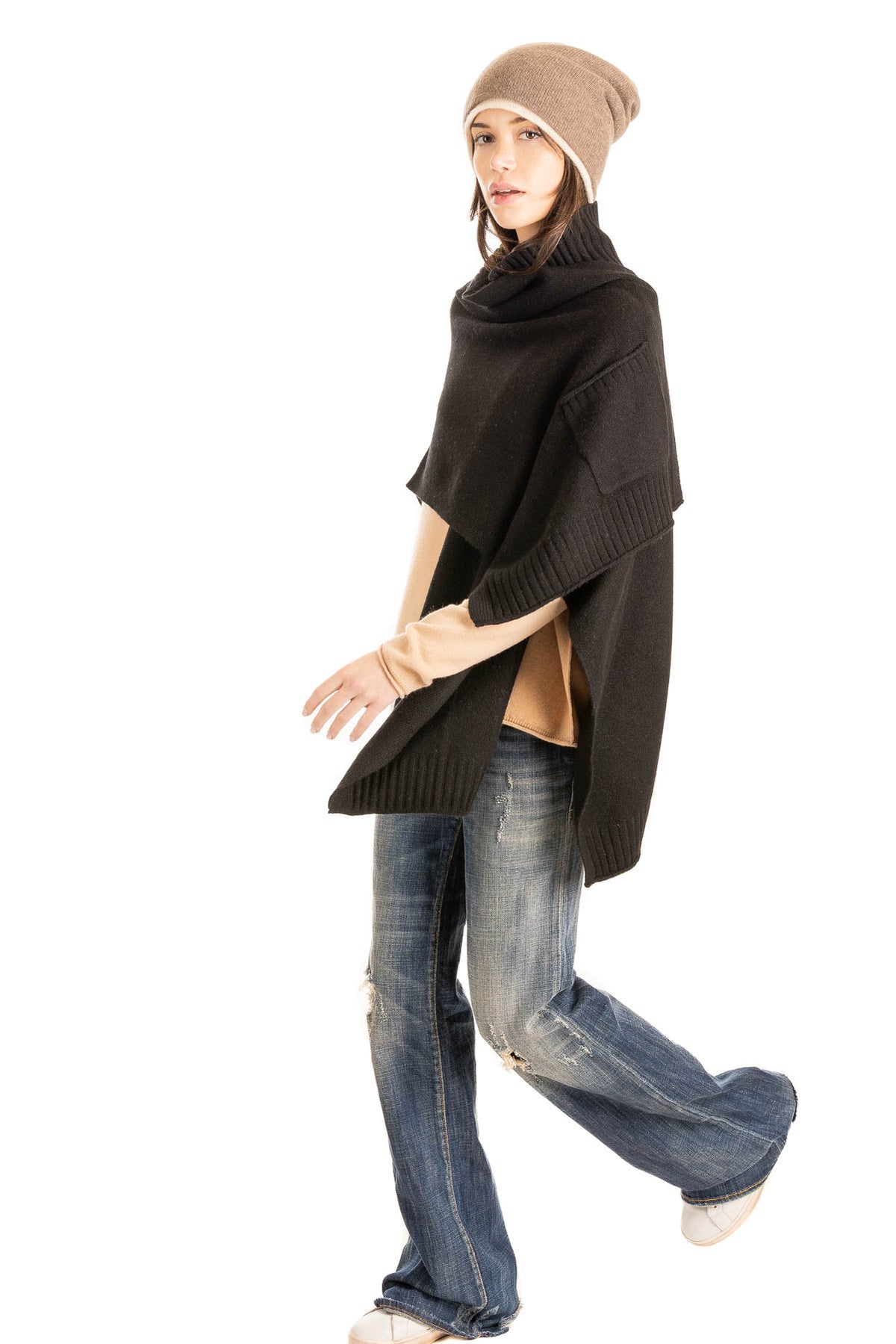 Collared Wrap - Black - O/S