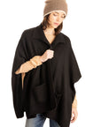 Collared Wrap - Black - O/S