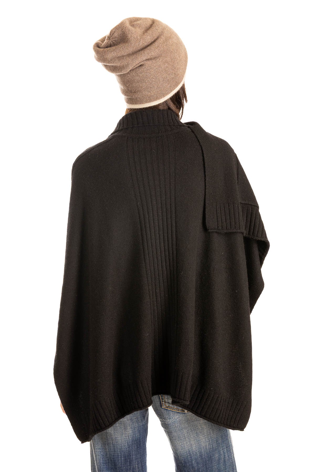 Collared Wrap - Black - O/S