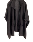 Collared Wrap - Black - O/S