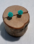 Rose Studs - Silver
