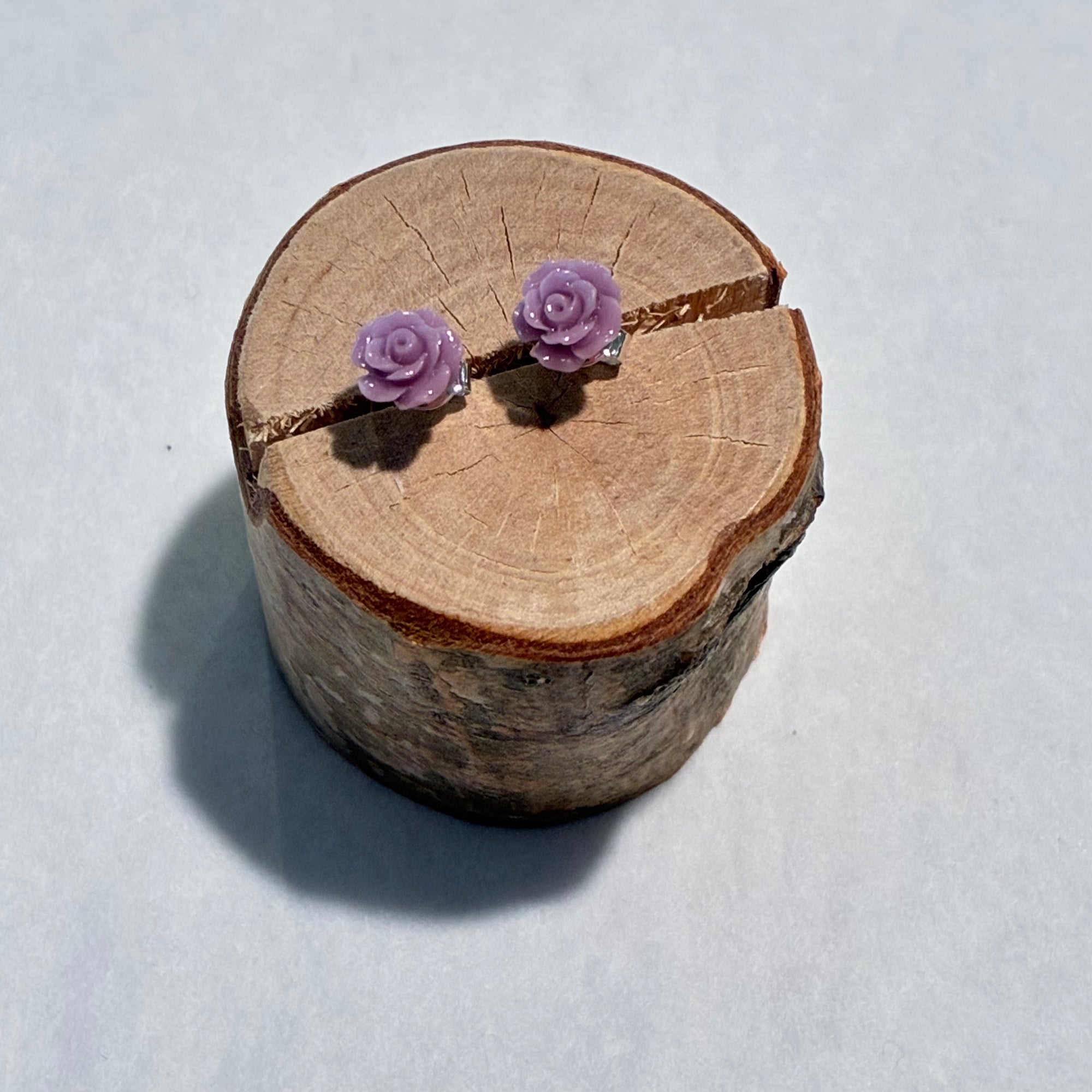 Rose Studs - Silver