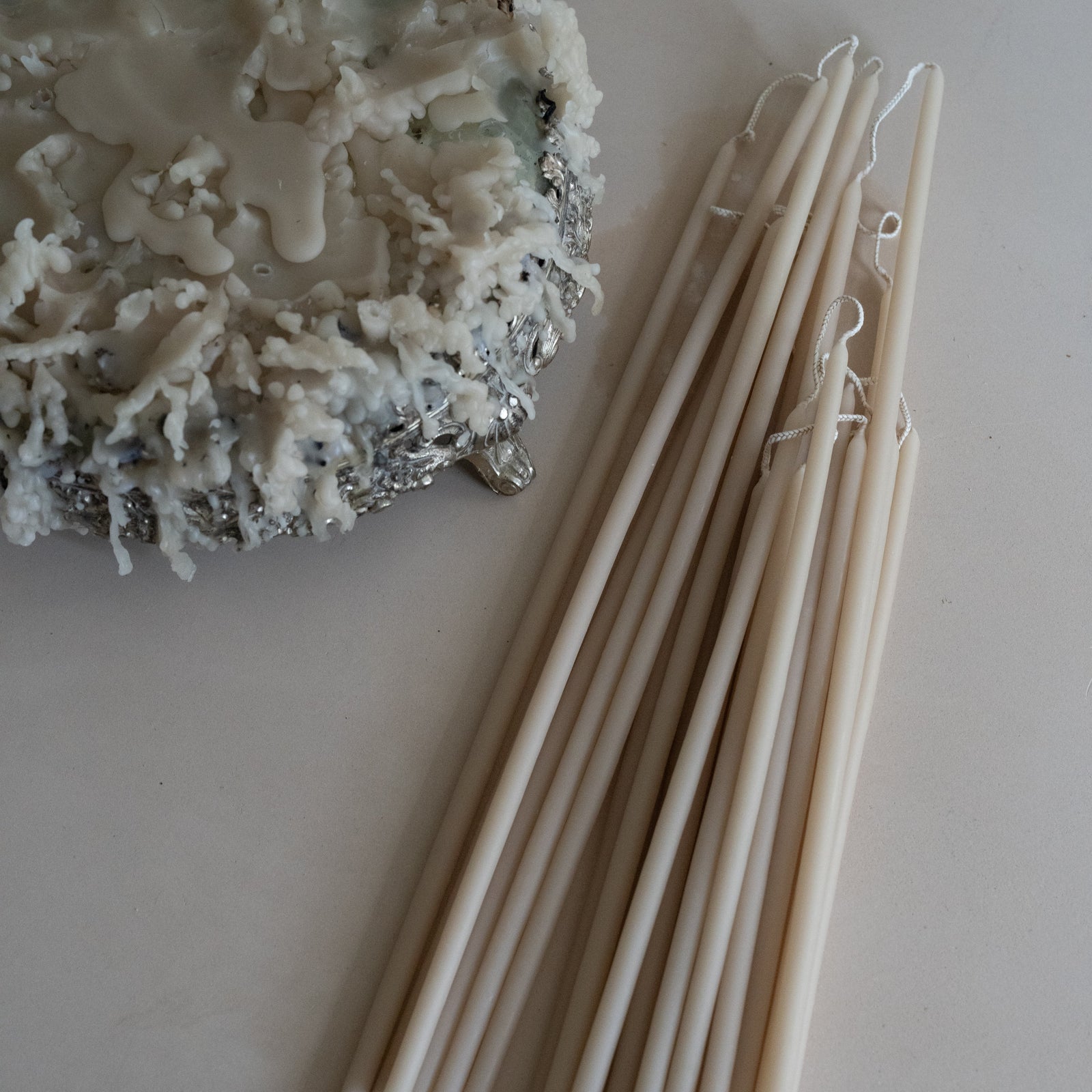 Long Stem Candles - Beeswax - Salt