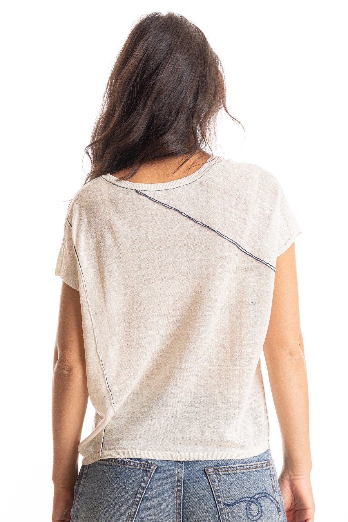 S451LN Linen - Seamed Popover CHALK