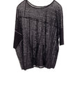 S453LN Linen - Half Sleeve Bateau BLACK