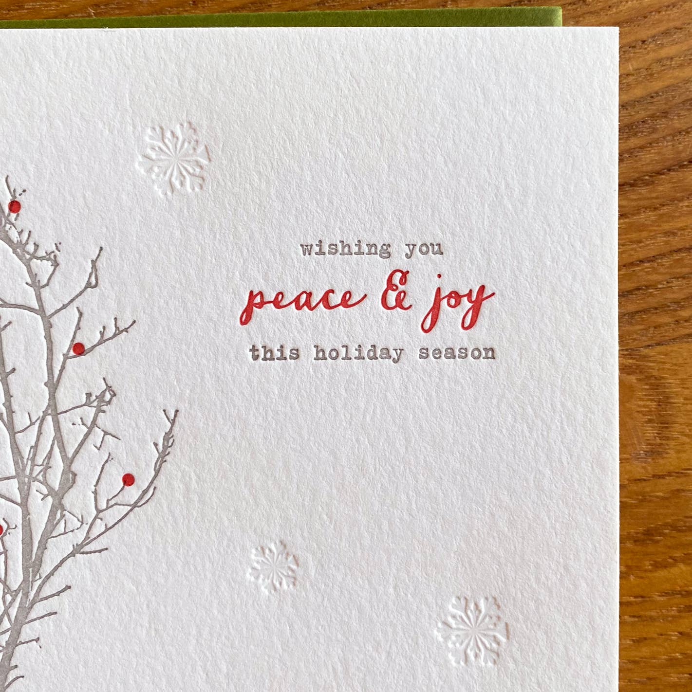 Holiday Letterpress Card Chipmunks Lights BOXED SET