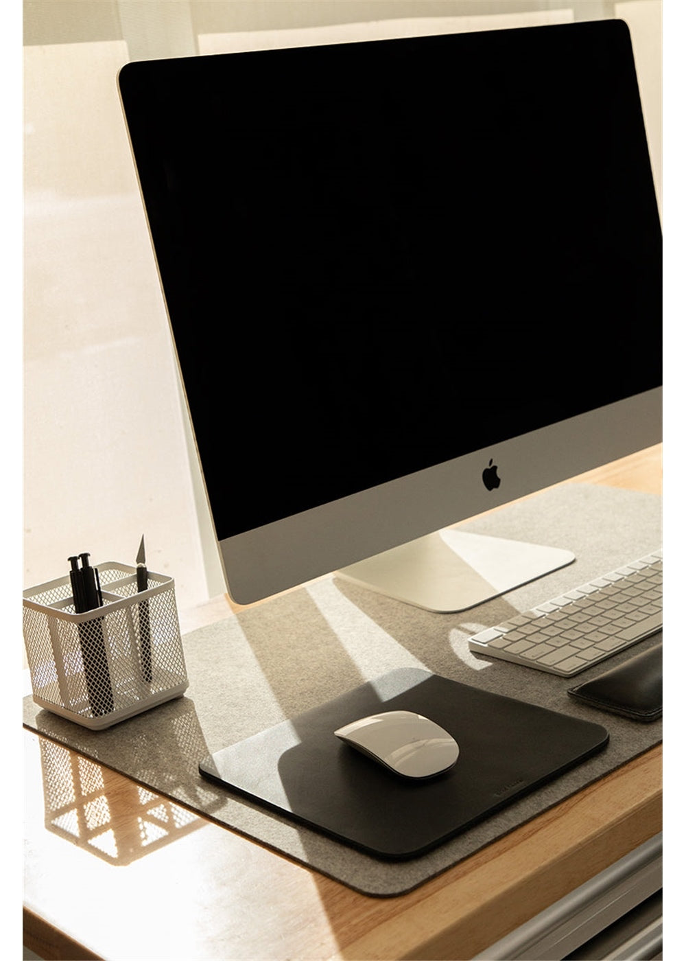 Mosen Large Felt Desk Pad - GRANITE