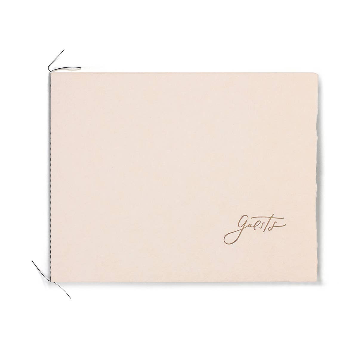 Blush Handmade Paper Stitched Guestbook